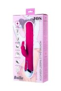 JOS BALLE, Vibrator with clitoral stimulator with moving balls, silicone, pink, 23 cm