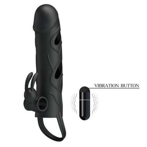 Pretty Love 5,5 Inch Vibrating Penis Sleeve Black