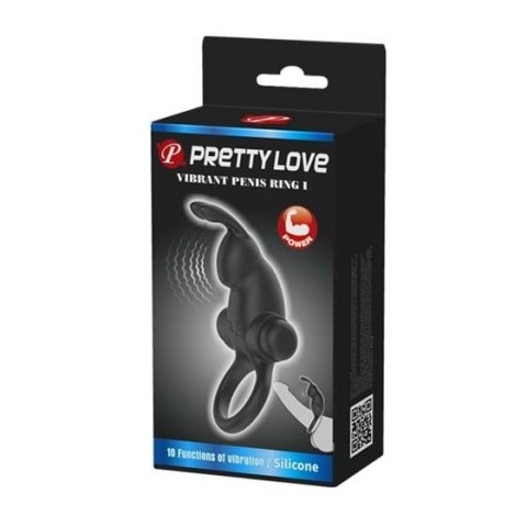 Pretty Love Vibro Penis Ring Rabbit I Black Pretty Love Vibro Penis Ring Rabbit I Black