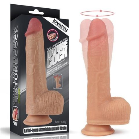 8.5" Nature Cock Rotating Flesh