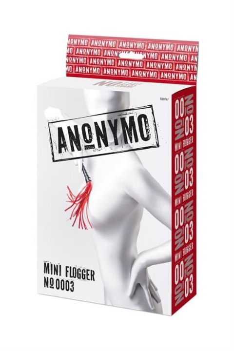 Anonymo flogger, PU leather, red, 28 cm Anonymo flogger, PU leather, red, 28 cm