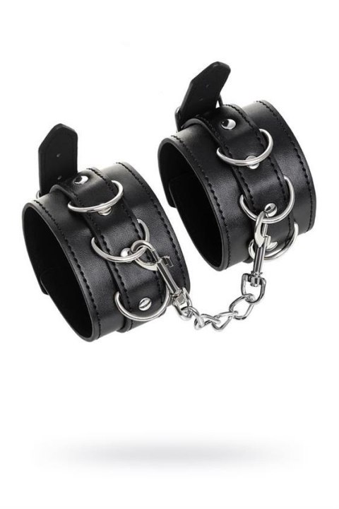 Anonymo handcuffs, PU leather, black, 26.5 cm