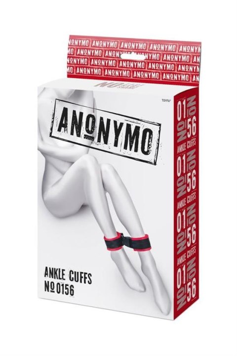Anonymo handcuffs, velour, red, 29 cm Anonymo handcuffs, velour, red, 29 cm
