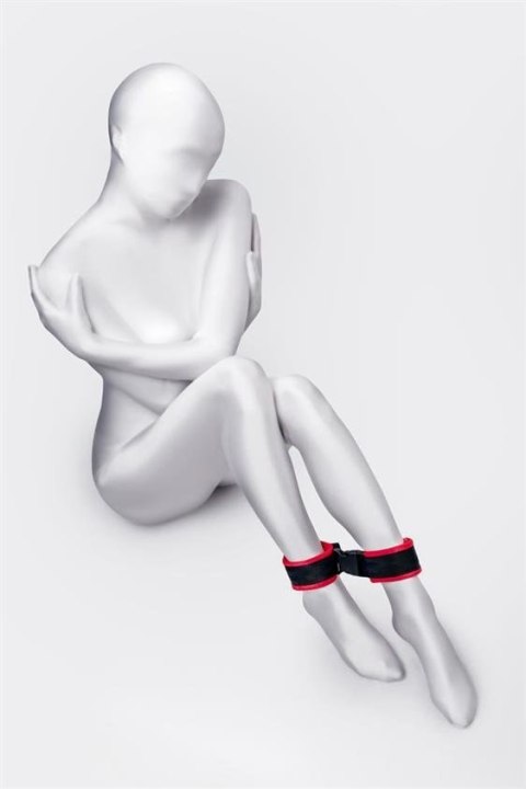 Anonymo handcuffs, velour, red, 29 cm Anonymo handcuffs, velour, red, 29 cm