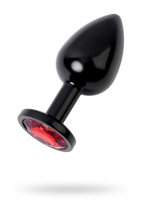 Black anal plug TOYFA Metal,with a ruby colored gem Black anal plug TOYFA Metal,with a ruby colored gem