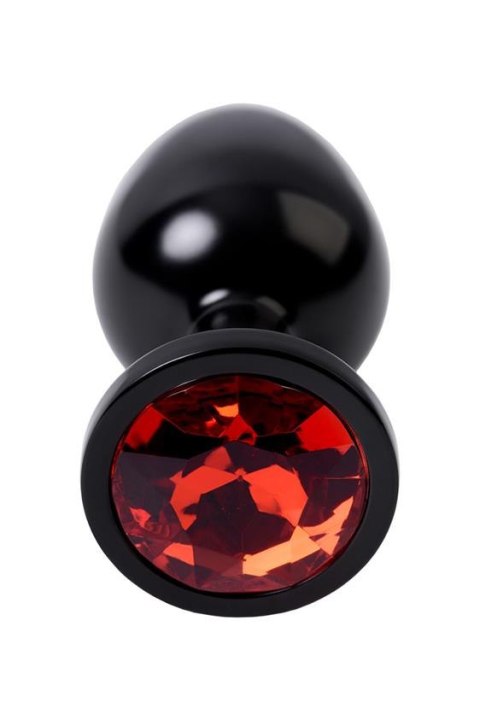 Black anal plug TOYFA Metal,with a ruby colored gem Black anal plug TOYFA Metal,with a ruby colored gem