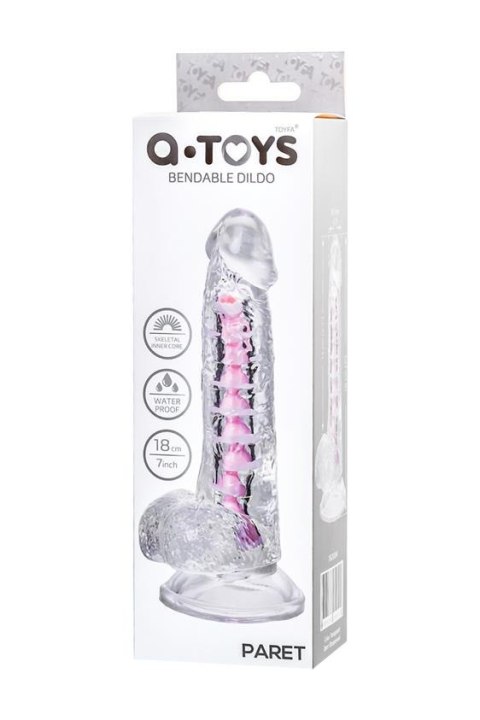 Flexible dildo A-Toys Paret, transparent, 18 cm Flexible dildo A-Toys Paret, transparent, 18 cm