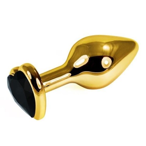 Gold Heart Plug Black Gold Heart Plug Black