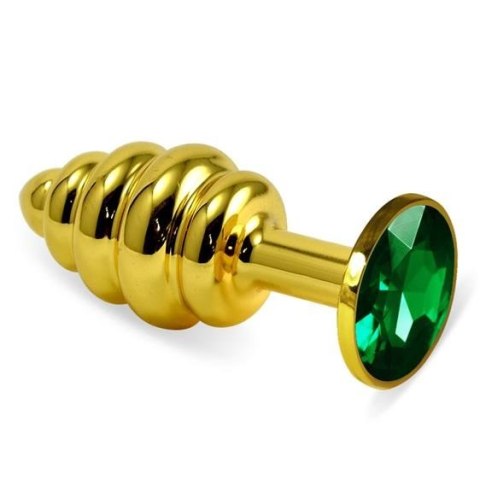 Gold Spiral Plug Green Gold Spiral Plug Green