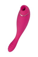 JOS Danvi vibrator with vacuum wave stimulation, silicone, pink, 21.5 cm
