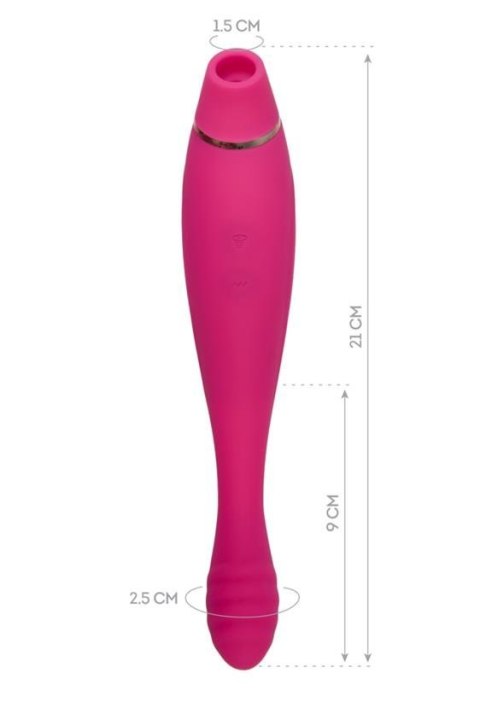 JOS Danvi vibrator with vacuum wave stimulation, silicone, pink, 21.5 cm JOS Danvi vibrator with vacuum wave stimulation, silicone, pink, 21.5 cm