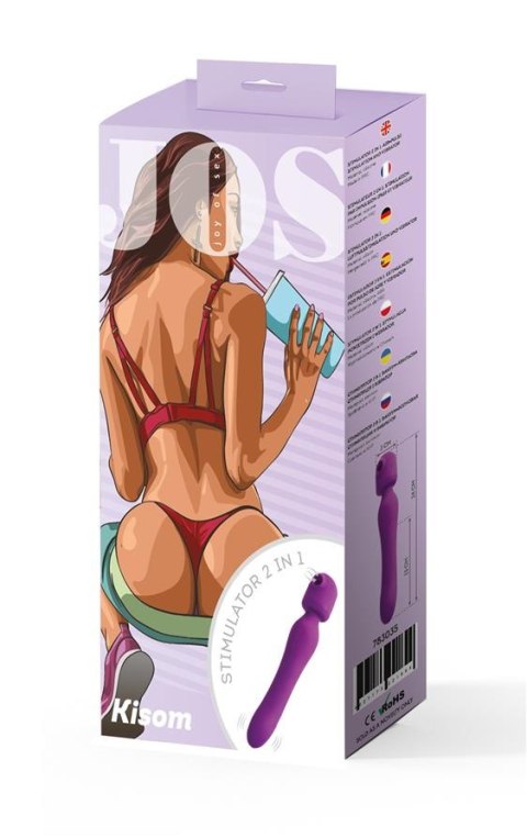 JOS Stimulator 2 in 1 Kisom, silicone, purple, 13 cm JOS Stimulator 2 in 1 Kisom, silicone, purple, 13 cm
