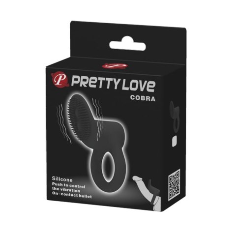 Pretty Love Cobra Penis Ring Vibrating Black Pretty Love Cobra Penis Ring Vibrating Black