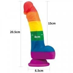 Prider Dildo 8.0'' Colorful