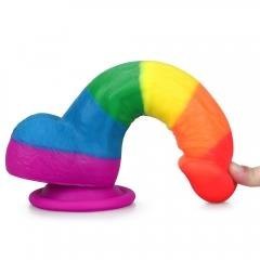 Prider Dildo 8.0'' Colorful Prider Dildo 8.0'' Colorful