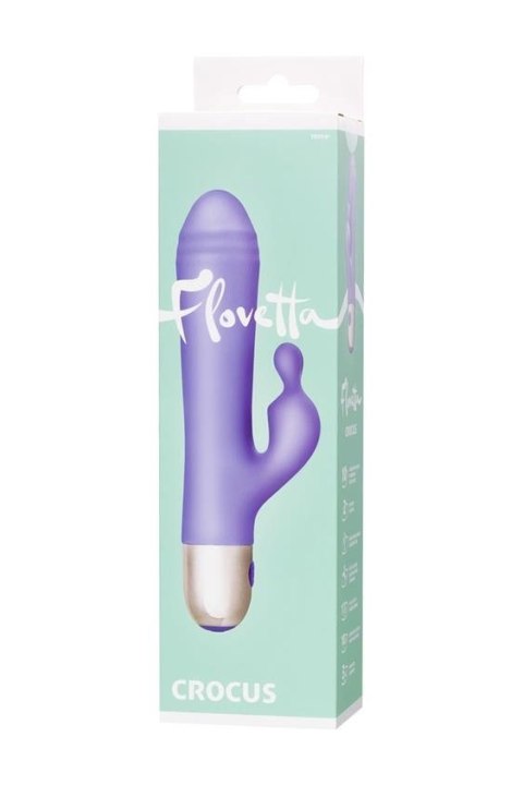 Vibrator with clitoral stimulation Flovetta Crocus, silicone, purple, 17.5 cm Vibrator with clitoral stimulation Flovetta Crocus, silicone, purple, 17.5 cm