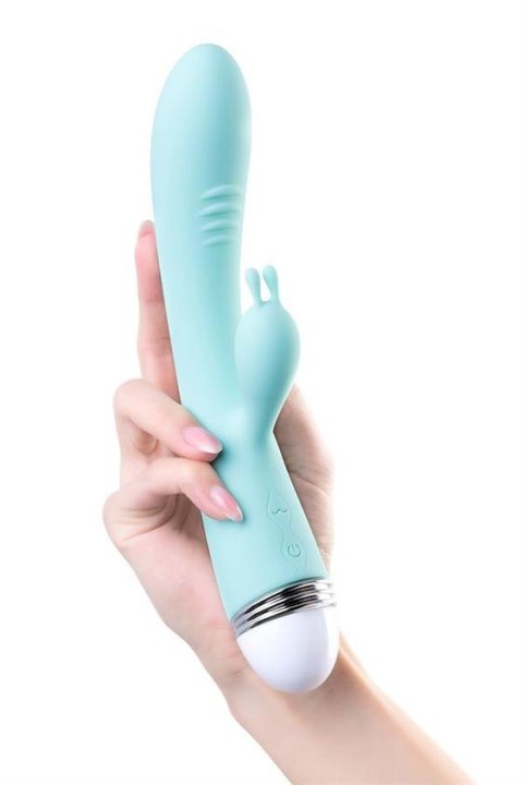 Vibrator with clitoral stimulator Flovetta by Toyfa Iris, silicone, mint, 22 cm Vibrator with clitoral stimulator Flovetta by Toyfa Iris, silicone, mint, 22 cm