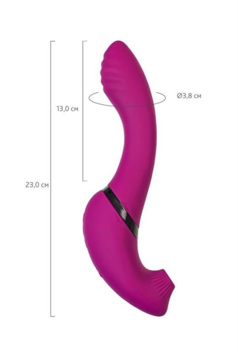 JOS Vibrator with clitoral stimulator JOS Spin, silicone, purple, 23 cm JOS Vibrator with clitoral stimulator JOS Spin, silicone, purple, 23 cm