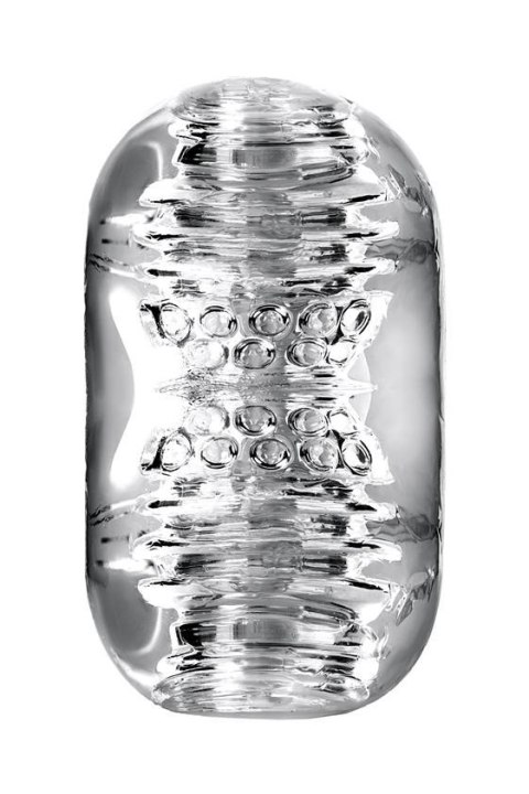 MASTURBATOR LINGAM KHANI, 9CM PRZEŹROCZYSTY WIBRACJE STYMULACJA ORALNA