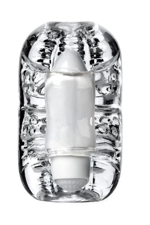 MASTURBATOR LINGAM KHANI, 9CM PRZEŹROCZYSTY WIBRACJE STYMULACJA ORALNA