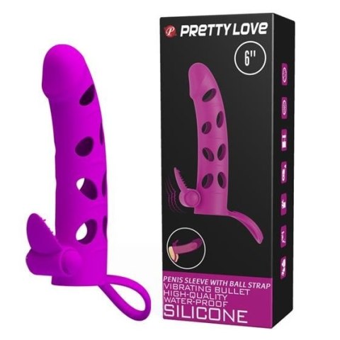 Pretty Love 6 Inch Vibrating Penis Sleeve Pink Pretty Love 6 Inch Vibrating Penis Sleeve Pink