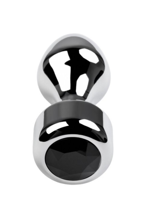 Silver anal plug TOYFA Metal with black round-shaped gem, length 8,2 cm, diameter 2,5-3,8 cm, weight 210 gr Silver anal plug TOYFA Metal with black round-shaped gem, length 8,2 cm, diameter 2,5-3,8 cm, weight 210 gr