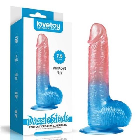 DILDO ŻELOWE DAZZLE STUDS, 19 CM, TPE, WIELOKOLOROWE, Z PRZYSSAWKĄ DILDO ŻELOWE DAZZLE STUDS, 19 CM, TPE, WIELOKOLOROWE, Z PRZYSSAWKĄ
