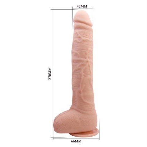 REALISTYCZNE DILDO BEAUTIFUL DICK 27 CM, TPR, Z PRZYSSAWKĄ