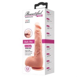REALISTYCZNE DILDO BEAUTIFUL JASON 24 CM TPR PRZYSSAWKA DO UPRZĘŻY