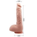 REALISTYCZNE DILDO BEAUTIFUL JASON 24 CM TPR PRZYSSAWKA DO UPRZĘŻY