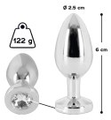 KOREK ANAL SEX STALOWY JEWEL DIAMOND 6 CM KRYSZTAL