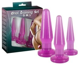 KORKI ANAL SEX ZESTAW TRENINGOWY 3 RÓŻNE ROZMIARY