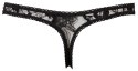 KORONKOWE STRINGI Z OTWARTYM KROCZEM CZARNE XL