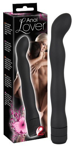 WIBRATOR ANAL LOVER CZARNY FALISTY 18 CM