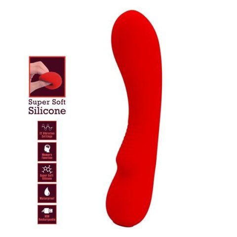 PRETTY LOVE PRESCOTT RED 12 FUNKCJI WIBRACJI PAMIĘĆ SILIKON ŁADOWALNY PRETTY LOVE PRESCOTT RED 12 FUNKCJI WIBRACJI PAMIĘĆ SILIKON ŁADOWALNY