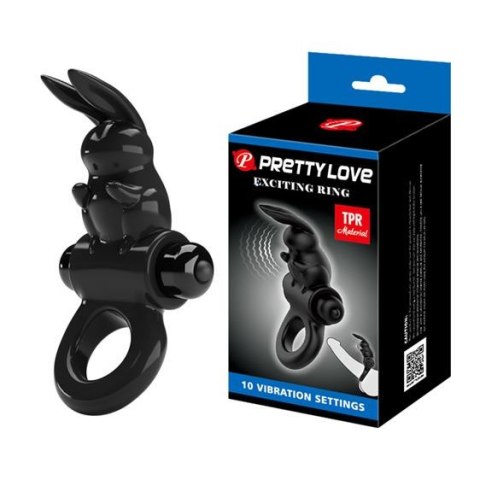 Pretty Love Exciting Vibrating Cock Ring Black Pretty Love Exciting Vibrating Cock Ring Black