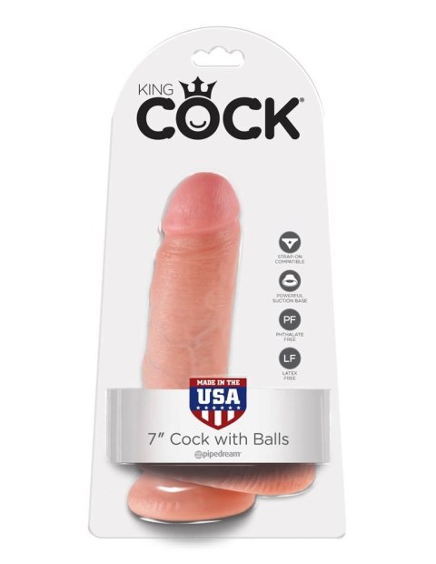 Dildo z przyssawką 17,8 cm King Cock