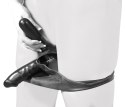 Lateksowe majtki z 2 dildo XL