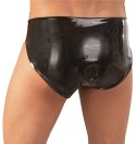 Lateksowe męskie majtki z dildo M/L