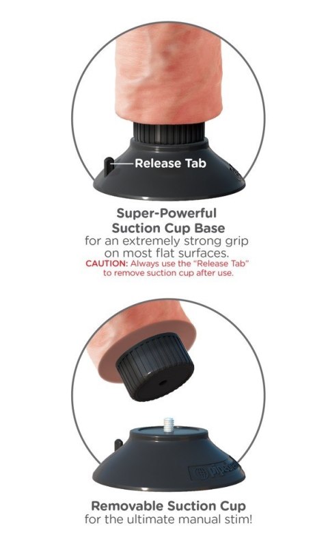 Wibrator King Cock z przyssawką 20,5 cm