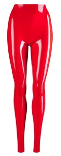 Lateksowe Legginsy czerwone L