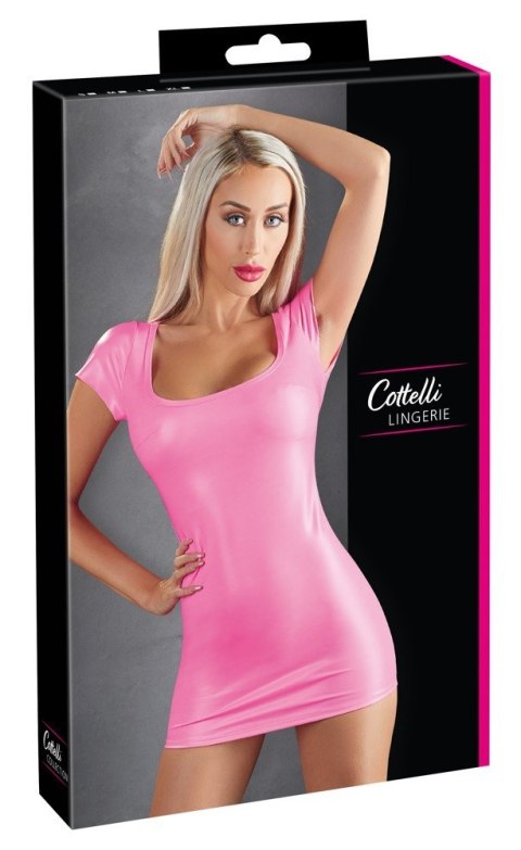 Mini sukienka Cottelli Collection różowa XL Mini sukienka Cottelli Collection różowa XL