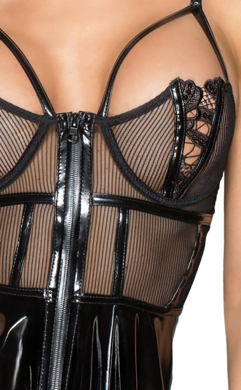 Winylowa mini sukienka Noir Handmade XL