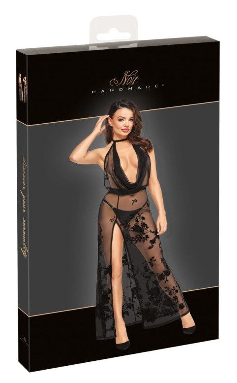 Długa sukienka Divinity z odkrytymi plecami S Noir Handmade