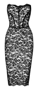 Koronkowa długa sukienka Catayst L Noir Handmade