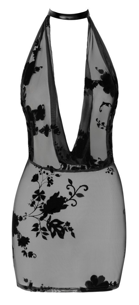 Mini sukienka Mythos z ozdobym łańcuszkiem z dżetów L Noir Handmade