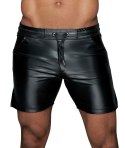 Powerwetlook shorts in comfortable length M Noir Handmade