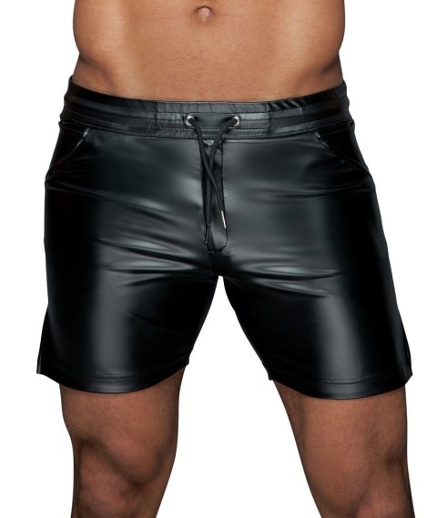 Powerwetlook shorts in comfortable length M Noir Handmade