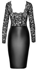 Sukienka Euphoria z koronkowym topem i spódnicą z wetlooku M Noir Handmade