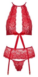 Suspender set red S/M